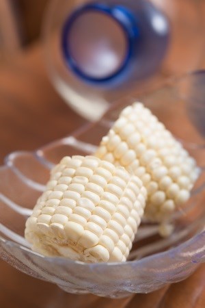 Sweet Corn Sashimi($160) is a roll of organic corn, the summer seasonal corn is super juicy and sweet.